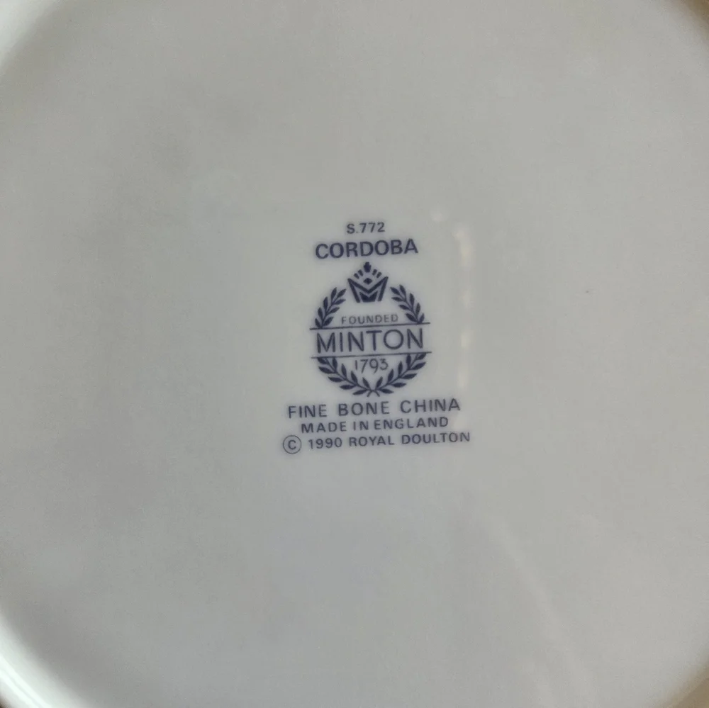 Minton Cordoba Dessert Plates (7) Fine Bone China Made In England Royal Doulton